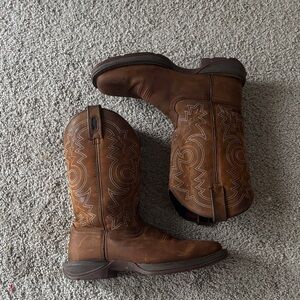 Durango Brown Western Boots with Intricate Stitching